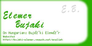 elemer bujaki business card